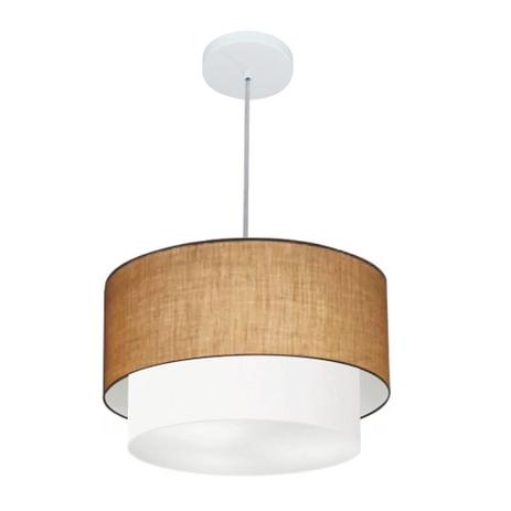 Lustre Pendente Cilindrico Vivare Md-4159 Cupula Tecido 40x35cm - Vivare iluminação é boa?