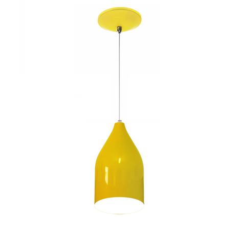 Lustre Pendente Clean Amarelo/Branco 01 Lampada E27(Aluminio) - Ema lustres é boa?