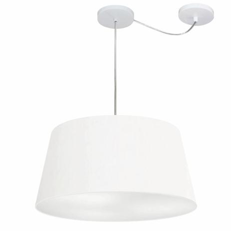 Lustre Pendente Cone Com Desvio Md-4282 Cupula 21/40x50cm Branco - Vivare iluminação é boa?