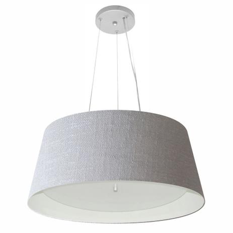 Lustre Pendente Cone Md-4015 Cupula Duplo Tecido 25/60x50cm Rustico Cinza / Br - Vivare iluminação Menor preço em Lustre Pendente Cone Md-4015 Cupula Duplo Tecido 25/60x50cm Rustico Cinza / Br - Vivare iluminação