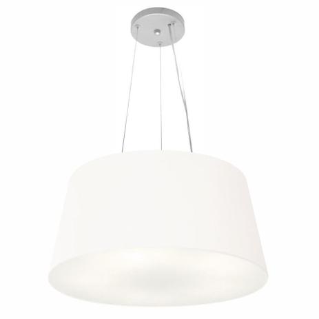 Lustre Pendente Cone Md-4048 Cupula Tecido 21/50x40cm Branco - Vivare iluminação Menor preço em Lustre Pendente Cone Md-4048 Cupula Tecido 21/50x40cm Branco - Vivare iluminação