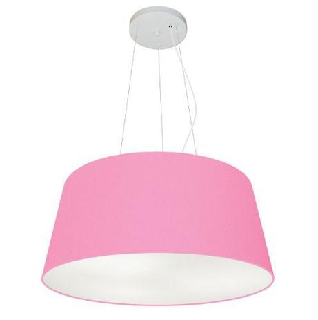 Lustre Pendente Cone Md-4048 Cupula Tecido 21/50x40cm Rosa Bebe - Vivare iluminação Menor preço em Lustre Pendente Cone Md-4048 Cupula Tecido 21/50x40cm Rosa Bebe - Vivare iluminação