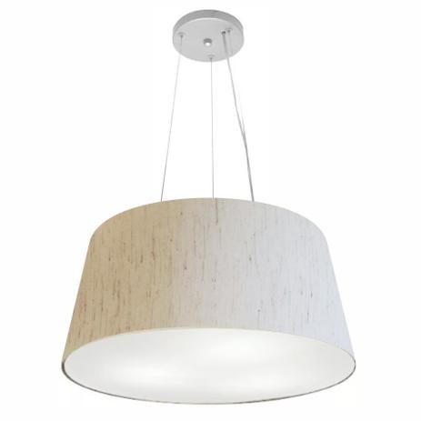 Lustre Pendente Cone Md-4048 Cupula Tecido 21/50x40cm Rustico Bege - Vivare iluminação Menor preço em Lustre Pendente Cone Md-4048 Cupula Tecido 21/50x40cm Rustico Bege - Vivare iluminação