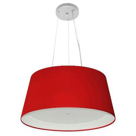 Lustre Pendente Cone Md-4144 Cupula Duplo Tecido 25/50x40cm Bordo - Vivare iluminação Menor preço em Lustre Pendente Cone Md-4144 Cupula Duplo Tecido 25/50x40cm Bordo - Vivare iluminação