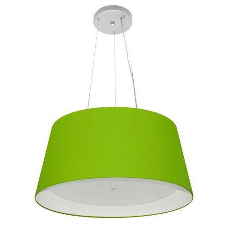 Lustre Pendente Cone Md-4144 Cupula Duplo Tecido 25/50x40cm Verde Limao - Vivare iluminação Menor preço em Lustre Pendente Cone Md-4144 Cupula Duplo Tecido 25/50x40cm Verde Limao - Vivare iluminação