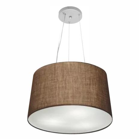 Lustre Pendente Cone Md-4153 Cupula Tecido 30/45x40cm Cafe - Vivare iluminação é boa?