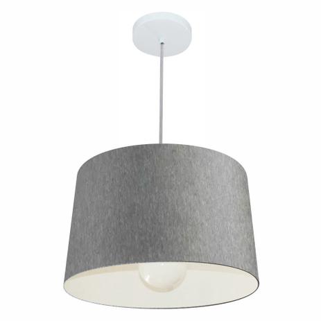 Lustre Pendente Cone Md-4241 Cupula Tecido 30/45x40cm Rustico Cinza - Vivare iluminação é boa?