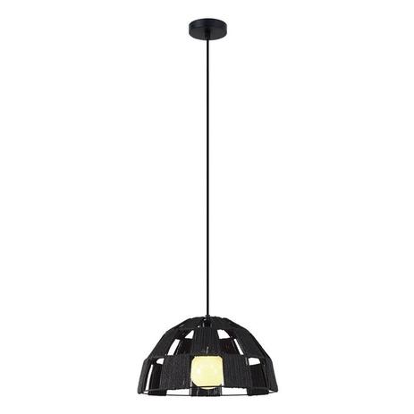 Lustre Pendente Cúpula Adely 40cm Ferro e Tecido Preto - Adely lighting Menor preço em Lustre Pendente Cúpula Adely 40cm Ferro e Tecido Preto - Adely lighting
