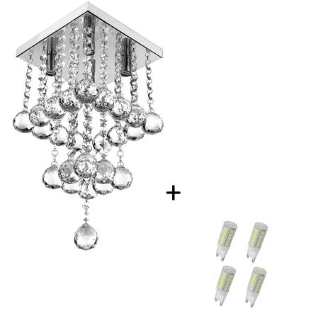 Lustre Pendente De Cristal Legitimo Classic Square Long 20 com Lâmpadas 6000K (Branca Fria) - Marryluz Menor preço em Lustre Pendente De Cristal Legitimo Classic Square Long 20 com Lâmpadas 6000K (Branca Fria) - Marryluz