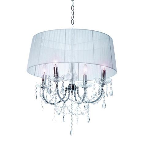 Lustre Pendente de Cristal Vega Branco LC1003-4.000 - Bella light Menor preço em Lustre Pendente de Cristal Vega Branco LC1003-4.000 - Bella light