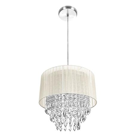 Lustre Pendente De Organza e Cristal Acrílico Manucrillic Bege - Marryluz é ruim? Lustre Pendente De Organza e Cristal Acrílico Manucrillic Bege - Marryluz é boa?