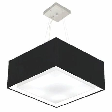 Lustre Pendente Duplo Quadrado Md-4128 Cupula Tecido 30/70x70cm Preto - Vivare iluminação Menor preço em Lustre Pendente Duplo Quadrado Md-4128 Cupula Tecido 30/70x70cm Preto - Vivare iluminação