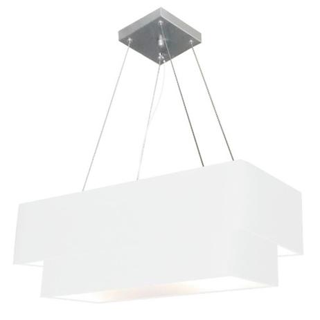 Lustre Pendente Duplo Retangular Md-4138 Cupula Tec 70x30 / 60x25 Branco - Vivare iluminação Menor preço em Lustre Pendente Duplo Retangular Md-4138 Cupula Tec 70x30 / 60x25 Branco - Vivare iluminação
