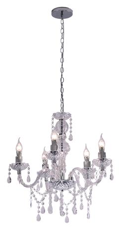 Lustre Pendente em Acrílico France 5 Braços - Startec Menor preço em Lustre Pendente em Acrílico France 5 Braços - Startec