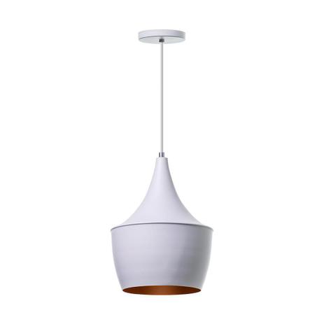 Lustre Pendente Interno Balão Branco Com Cobre Decoração - Ideallume Menor preço em Lustre Pendente Interno Balão Branco Com Cobre Decoração - Ideallume