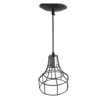Lustre Pendente Lanterna Grande 1 Lampada E27(Aço) Preto - Ema lustres Menor preço em Lustre Pendente Lanterna Grande 1 Lampada E27(Aço) Preto - Ema lustres