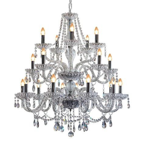 Lustre Pendente Llum Clássico 20 Braços Transparente E14 Bivolt Menor preço em Lustre Pendente Llum Clássico 20 Braços Transparente E14 Bivolt