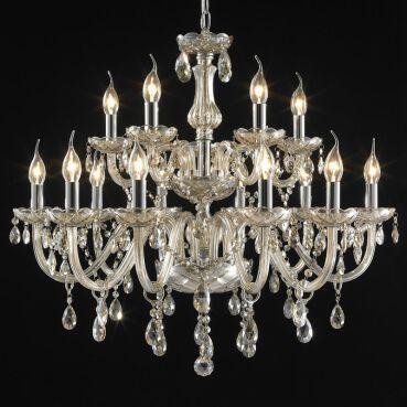 Lustre Pendente LU-016 15 Lâmpadas 80cm Conhaque Mais Luz Menor preço em Lustre Pendente LU-016 15 Lâmpadas 80cm Conhaque Mais Luz