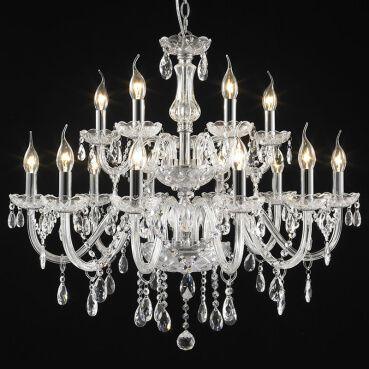 Lustre Pendente LU-016 15 Lâmpadas 80cm Cristal Mais Luz Menor preço em Lustre Pendente LU-016 15 Lâmpadas 80cm Cristal Mais Luz