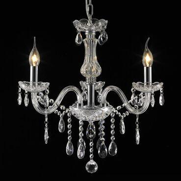 Lustre Pendente LU-016 3 Lâmpadas 52cm Cristal Mais Luz Menor preço em Lustre Pendente LU-016 3 Lâmpadas 52cm Cristal Mais Luz