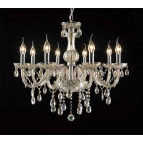 Lustre Pendente LU-016 8 Lâmpadas Conhaque Mais Luz Menor preço em Lustre Pendente LU-016 8 Lâmpadas Conhaque Mais Luz