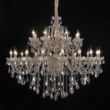 Lustre Pendente LU-017 24 Lâmpadas 120cm Conhaque Mais Luz Menor preço em Lustre Pendente LU-017 24 Lâmpadas 120cm Conhaque Mais Luz