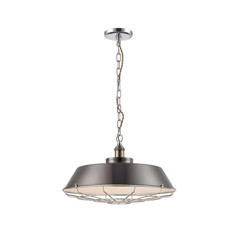 Lustre Pendente Luminária Hong Kong de Metal Cinza e Base Aramada 45Cm - Chandelie Menor preço em Lustre Pendente Luminária Hong Kong de Metal Cinza e Base Aramada 45Cm - Chandelie