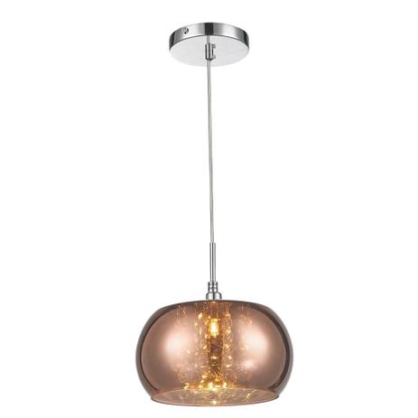 Lustre Pendente Luminaria Sidney 1L G9 de Vidro Metalizado Cobre 22 cm - Chandelie Menor preço em Lustre Pendente Luminaria Sidney 1L G9 de Vidro Metalizado Cobre 22 cm - Chandelie