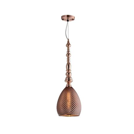 Lustre Pendente Luminária Vintage Pylon E27 de Vidro Rose 24Cm - Chandelie Menor preço em Lustre Pendente Luminária Vintage Pylon E27 de Vidro Rose 24Cm - Chandelie