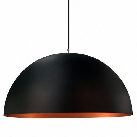Lustre Pendente Meia Lua 40Cm Alumínio Preto Com Cobre - AS LUMINARIAS é boa?