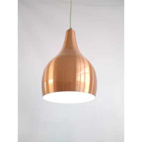 Lustre Pendente Nepal Cobre/Branco 01 Lampada E27 (Aluminio) - Ema lustres é boa?