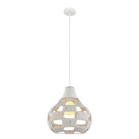 Lustre Pendente Oval Adely 32cm Ferro e Tecido Branco - Adely lighting Menor preço em Lustre Pendente Oval Adely 32cm Ferro e Tecido Branco - Adely lighting