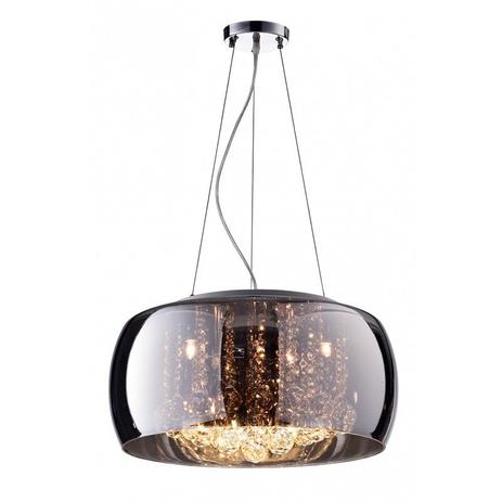 Lustre Pendente Plafon Soho Vidro Cromado Translucido Com Cristais Ø50cm 6xg9 Bella - Pd001CR Menor preço em Lustre Pendente Plafon Soho Vidro Cromado Translucido Com Cristais Ø50cm 6xg9 Bella - Pd001CR