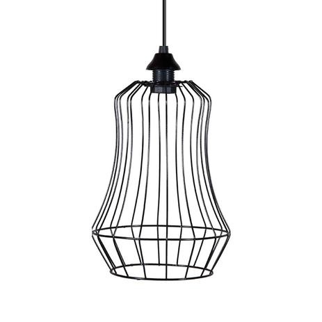 Lustre Pendente Primor Aramado Balão Pequeno Preto E27 Bivolt Menor preço em Lustre Pendente Primor Aramado Balão Pequeno Preto E27 Bivolt