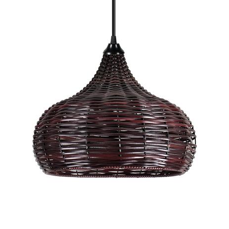 Lustre Pendente Primor Junco Camel Grande Chocolate E27 Bivolt Menor preço em Lustre Pendente Primor Junco Camel Grande Chocolate E27 Bivolt