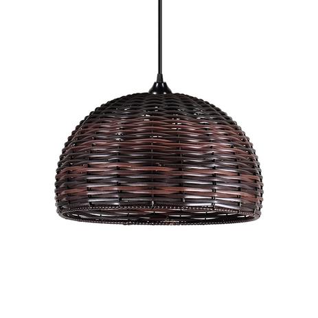 Lustre Pendente Primor Junco Esfera Média Chocolate E27 Bivolt Menor preço em Lustre Pendente Primor Junco Esfera Média Chocolate E27 Bivolt