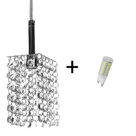 Lustre Pendente Quadrado Clearcast Cristal Legitimo com Lâmpadas 6000K (Branca Fria) - Marryluz Menor preço em Lustre Pendente Quadrado Clearcast Cristal Legitimo com Lâmpadas 6000K (Branca Fria) - Marryluz