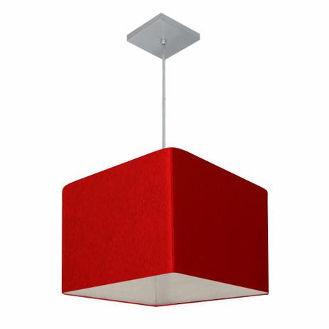 Lustre Pendente Quadrado Md-4059 Cupula Tecido 21/35x35cm Bordo - Vivare iluminação Menor preço em Lustre Pendente Quadrado Md-4059 Cupula Tecido 21/35x35cm Bordo - Vivare iluminação