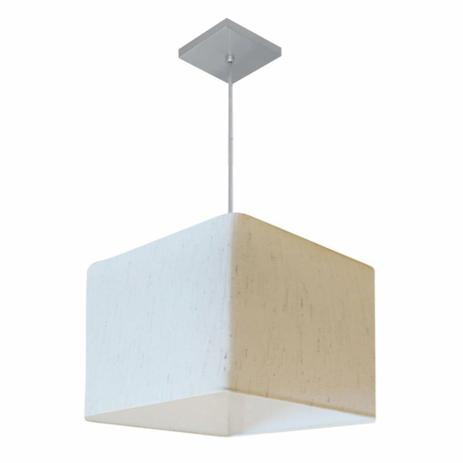 Lustre Pendente Quadrado Md-4059 Cupula Tecido 21/35x35cm Linho Bege - Vivare iluminação Menor preço em Lustre Pendente Quadrado Md-4059 Cupula Tecido 21/35x35cm Linho Bege - Vivare iluminação