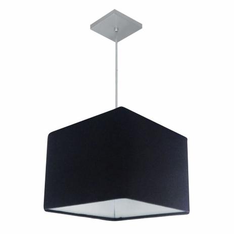 Lustre Pendente Quadrado Md-4059 Cupula Tecido 21/35x35cm Preto - Vivare Iluminação Menor preço em Lustre Pendente Quadrado Md-4059 Cupula Tecido 21/35x35cm Preto - Vivare Iluminação