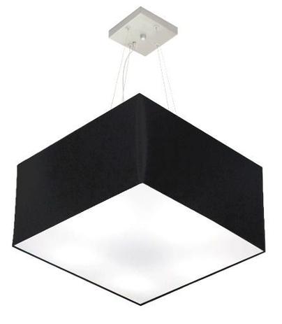 Lustre Pendente Quadrado Md-4075 Cupula Tecido 30/50x50cm Preto - Vivare iluminação Menor preço em Lustre Pendente Quadrado Md-4075 Cupula Tecido 30/50x50cm Preto - Vivare iluminação