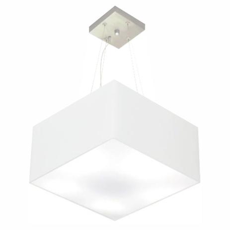 Lustre Pendente Quadrado MD-4197 Cupula Tecido 25/45x45cm Branco - Vivare iluminação Menor preço em Lustre Pendente Quadrado MD-4197 Cupula Tecido 25/45x45cm Branco - Vivare iluminação