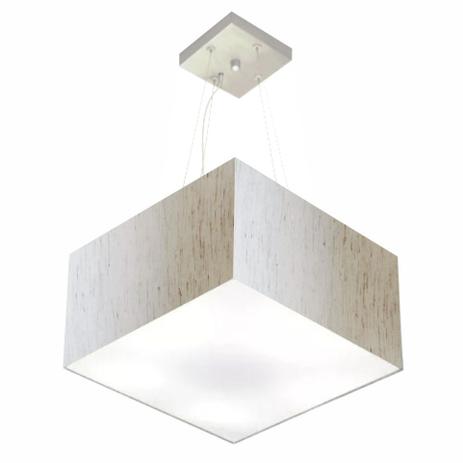 Lustre Pendente Quadrado MD-4197 Cupula Tecido 25/45x45cm Linho Bege - Vivare iluminação Menor preço em Lustre Pendente Quadrado MD-4197 Cupula Tecido 25/45x45cm Linho Bege - Vivare iluminação