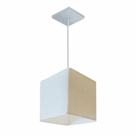 Lustre Pendente Quadrado MD-4224 Cupula Tecido 16/16x16cm Linho Bege - Vivare iluminação Menor preço em Lustre Pendente Quadrado MD-4224 Cupula Tecido 16/16x16cm Linho Bege - Vivare iluminação