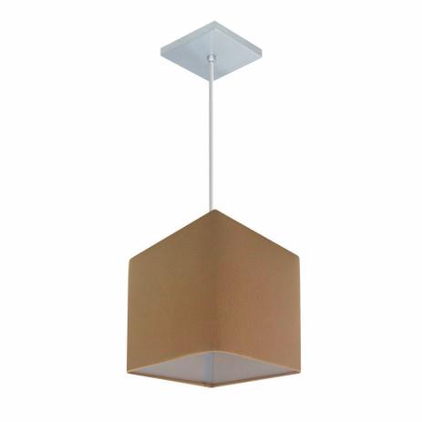 Lustre Pendente Quadrado MD-4224 Cupula Tecido 16/16x16cm Palha - Vivare iluminação Menor preço em Lustre Pendente Quadrado MD-4224 Cupula Tecido 16/16x16cm Palha - Vivare iluminação