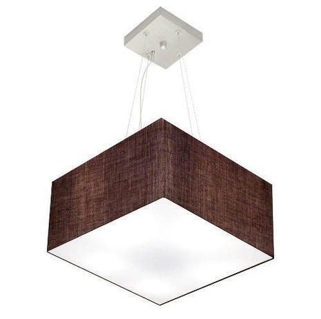 Lustre Pendente Quadrado Vivare Md-4005 Cúpula Tecido 21/35x35cm - Vivare iluminação Menor preço em Lustre Pendente Quadrado Vivare Md-4005 Cúpula Tecido 21/35x35cm - Vivare iluminação