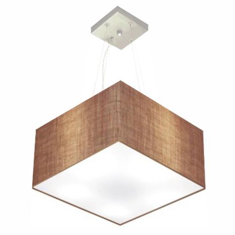 Lustre Pendente Quadrado Vivare Md-4195 Cúpula Tecido 25/40x40cm - Vivare iluminação Menor preço em Lustre Pendente Quadrado Vivare Md-4195 Cúpula Tecido 25/40x40cm - Vivare iluminação