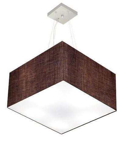 Lustre Pendente Quadrado Vivare Md-4199 Cúpula Tecido 30/60x60cm - Vivare iluminação Menor preço em Lustre Pendente Quadrado Vivare Md-4199 Cúpula Tecido 30/60x60cm - Vivare iluminação