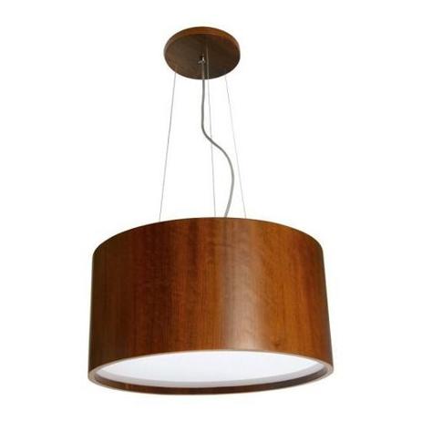 Lustre Pendente Redondo Cilíndrico 60x22cm em Madeira e Acrílico - Foxlustres Menor preço em Lustre Pendente Redondo Cilíndrico 60x22cm em Madeira e Acrílico - Foxlustres