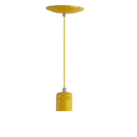 Lustre Pendente Slin Amarelo 01 Lampada E27 (Aluminio) - Ema lustres é boa?